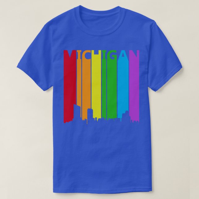 Camiseta Orgullo gay LGBT de Michigan (Diseño del anverso)