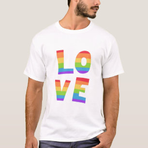 Camiseta Orgullo gay LGBT el amor a la bandera arcoíris LGB