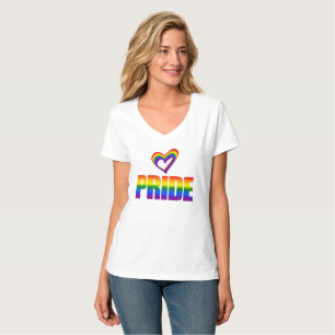 Camiseta Orgullo gay LGBT igualdad cardíaca arcoiris amor L
