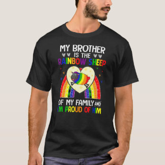 Camiseta Orgullo Gay Lgbt Mi Hermano Es Oveja Arcoiris De F