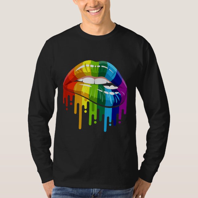 Camiseta Orgullo gay LGBT por el arco iris (Anverso)