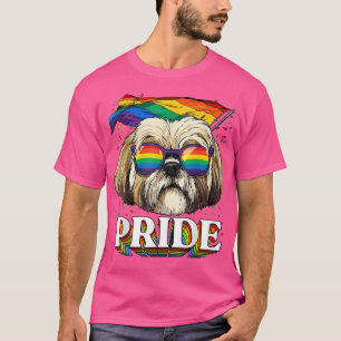 Camiseta Orgullo gay LGBT Shih Tzu Bandera arcoiris LGBTQ S