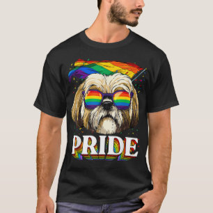 Camiseta Orgullo gay LGBT Shih Tzu Bandera arcoiris LGBTQ S