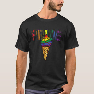 Camiseta Orgullo gay Lgbtq Código de barras Ice Cream Pro C