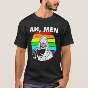 Camiseta Orgullo gay LGBTQ Jesús Cristiano Arcoiris I Ah Ho