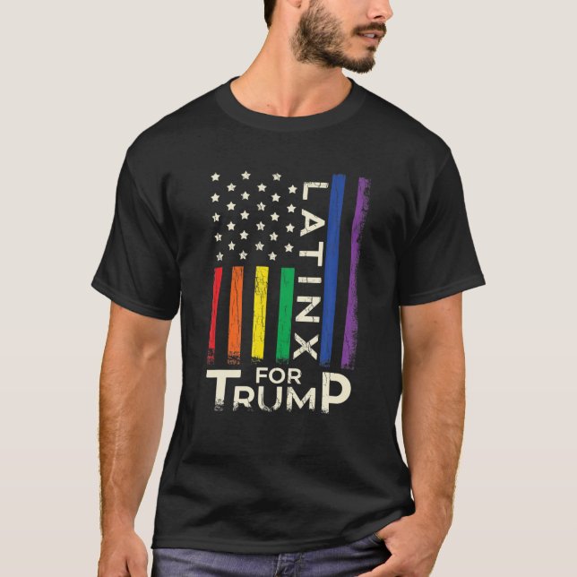 Camiseta Orgullo gay LGBTQ LatinX para las elecciones de Tr (Anverso)