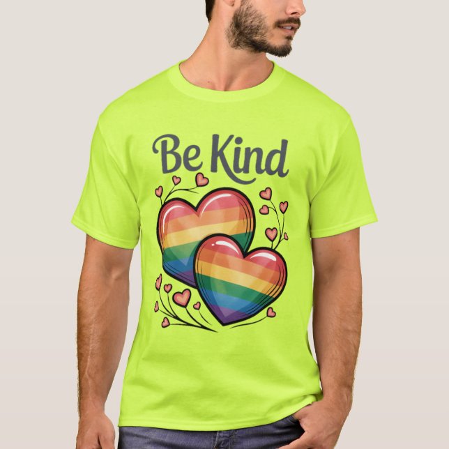 Camiseta Orgullo gay LGBTQ sé amable (Anverso)