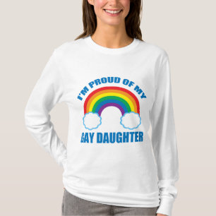 Camiseta Orgullo gay, mamá, estoy orgulloso de mi hija arco