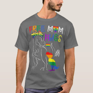 Camiseta Orgullo gay: Mamá libre abraza a mamá LGBT