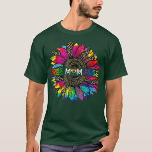 Camiseta Orgullo gay Mamá libre abraza girasol
