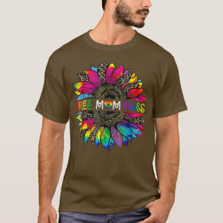 Camiseta Orgullo gay Mamá libre abraza leopardo del girasol