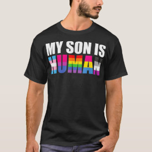 Camiseta Orgullo gay, mi hijo es un padre orgulloso humano 
