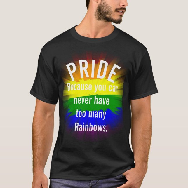 Camiseta Orgullo Gay Orgullo estallido bandera arco iris (Anverso)