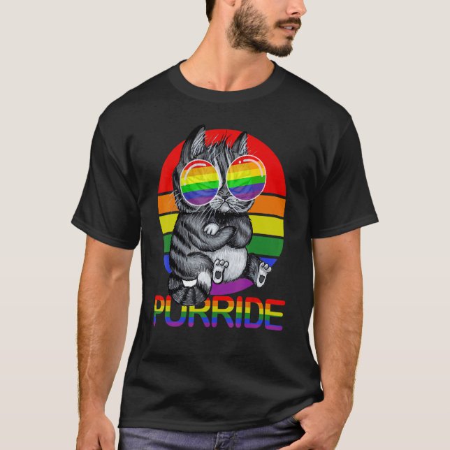 Camiseta Orgullo Gay Para Mujeres Hombres Lgbt Daddy Cat Pu (Anverso)
