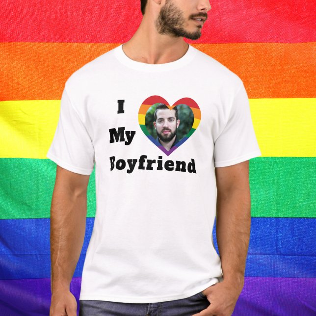 Camiseta Orgullo gay Personalizado LGBTQ Foto Amo a mi novi (Subido por el creador)