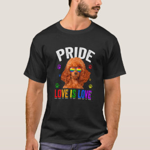 Camiseta Orgullo Gay Poodle Lgbt Bandera Arcoiris Perro