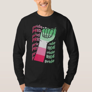 Camiseta Orgullo Gay Puño Bandera Abrosexual Mes Orgullo Lg