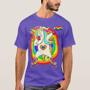Camiseta Orgullo gay unicornio dabbing LGBTQ Bandera arcoir
