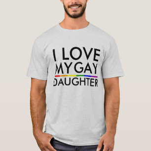 CAMISETA ORGULLO GAY Y LESBIANA AMO A MI HIJA GAY