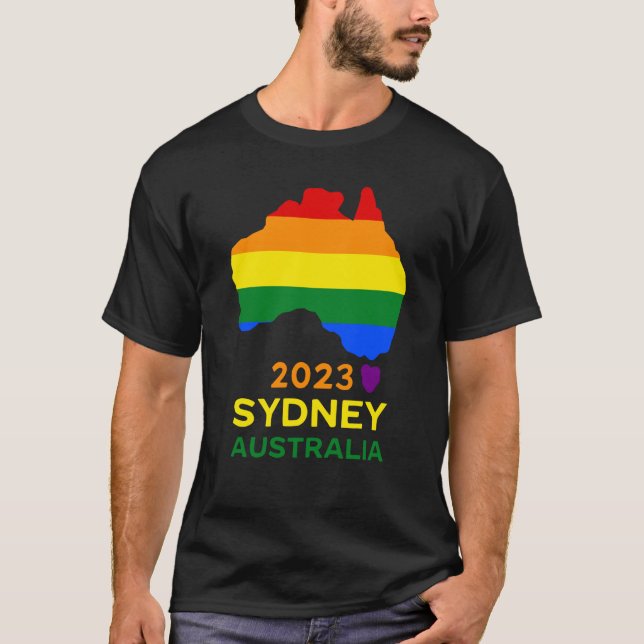 Camiseta Orgullo gay y lésbico de Australia en Sydney (Anverso)