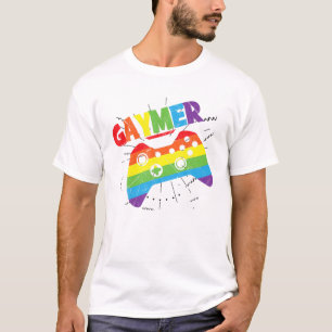 Camiseta Orgullo Gaymer Gay LGBT Bandera de Arcoíris Gamer 