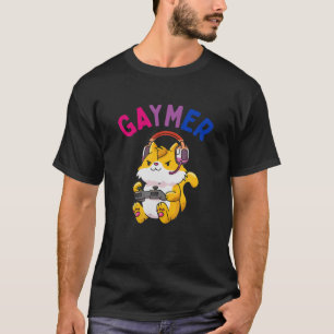 Camiseta Orgullo Geek Gaymer Bisexual Amantes de Videojuego