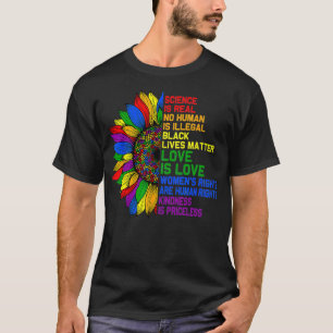 Camiseta Orgullo Girasol arco iris La ciencia LGBT es gay r