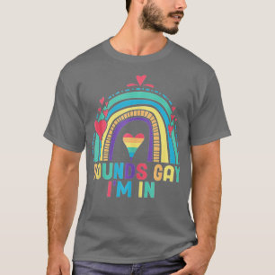 Camiseta Orgullo gracioso suena gay en arcoiris