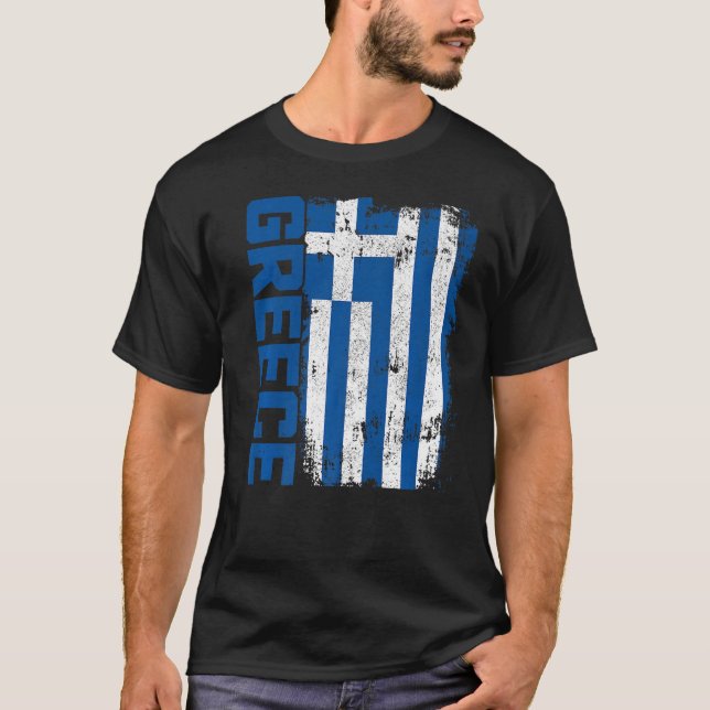 Camiseta Orgullo griego de bandera 1 (Anverso)
