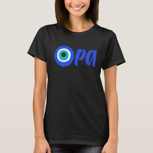 Camiseta Orgullo griego OPA Mal Ojo Hellas Grecia Mamáes de (Anverso)