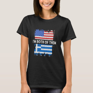 Camiseta Orgullo griego soy ambos América raíces griegas G