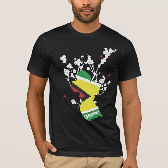 Camiseta ORGULLO Guyana de la ISLA para hombre (Anverso)