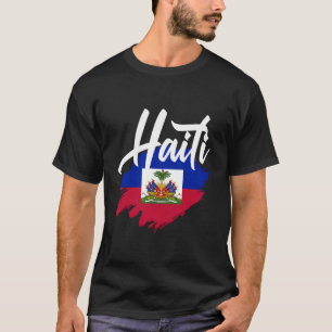 Camiseta Orgullo haitiano patriótico con bandera de Haití