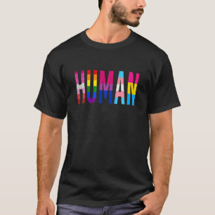Camiseta Orgullo humano de la bandera LGBT