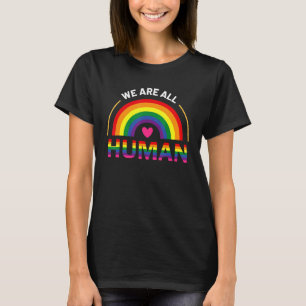Camiseta Orgullo humano unido bandera arcoíris lgbt gay ali