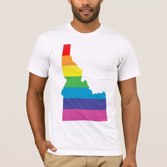 Camiseta orgullo idaho. desnudado. (Anverso)