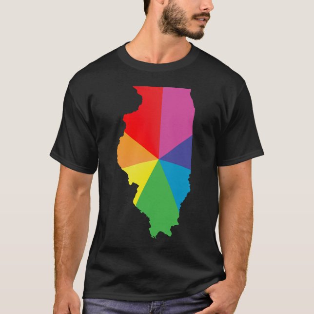 Camiseta orgullo illinois. enredado. (Anverso)