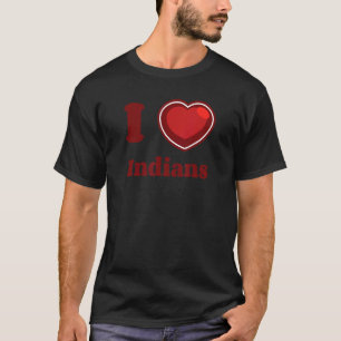 Camiseta Orgullo indio me encanta el diseño de corazón gran