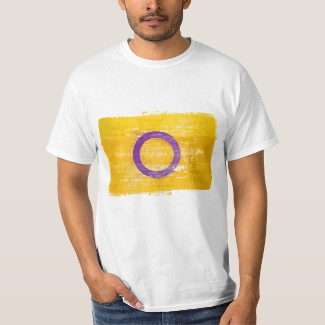 CAMISETA ORGULLO INTERSEXUAL PINTADO (Anverso)