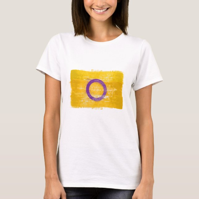 CAMISETA ORGULLO INTERSEXUAL PINTADO (Anverso)