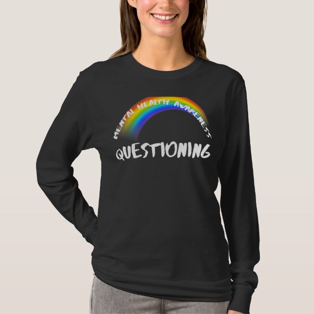 Camiseta Orgullo Iris Lgbtq Cuestionando (Anverso)