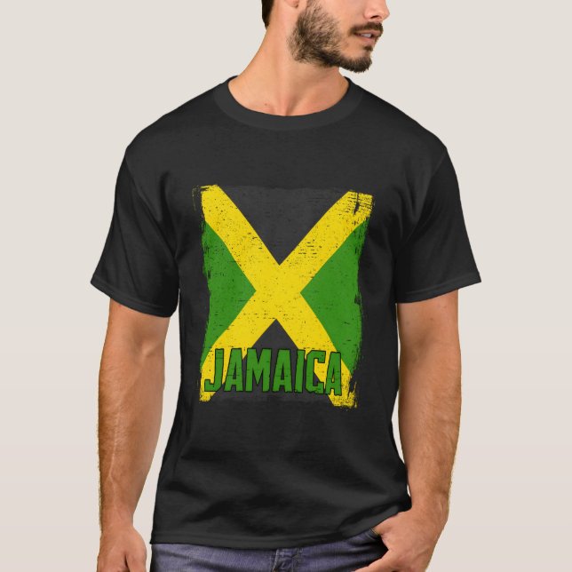 Camiseta Orgullo jamaiquino con bandera de Jamaica (Anverso)