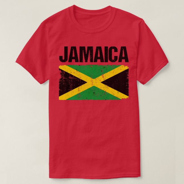 Camiseta Orgullo jamaiquino con bandera de Jamaica (Diseño del anverso)