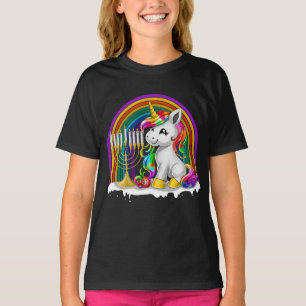 Camiseta Orgullo judío de Jewnicorn Unicorn Menorah