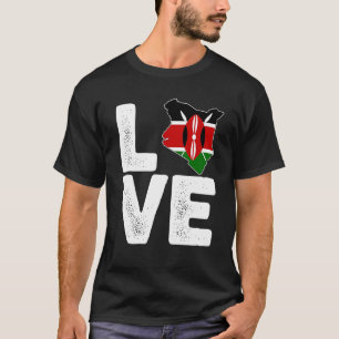 Camiseta Orgullo keniano amor Bandera de Kenia Mapa de hist