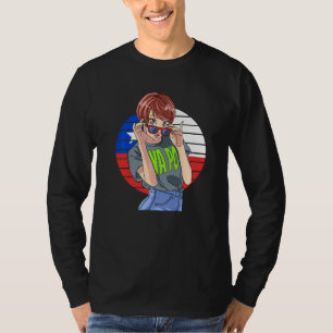 Camiseta Orgullo latino Chica chileno Bandera chilena Orgul