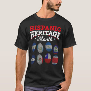 Camiseta Orgullo Latino Huella Nacional Mes de la Herencia 