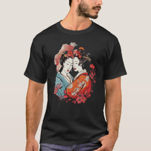 Camiseta Orgullo Lesbiana Japonesa Geisha El amor LGBT es a
