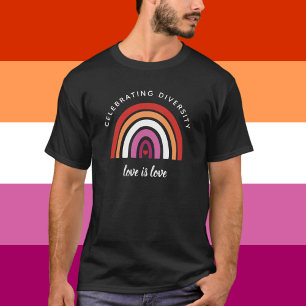 Camiseta Orgullo Lesbiano Celebrando La Diversidad El Amor