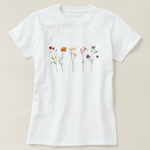 Camiseta Orgullo Lesbiano de Flores Silvestres